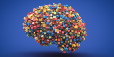 Creative Thinking Training Course for Business Professionals 22 Colorful brain illustration representing elements of creative thinking and problem-solving in workforce strategies.